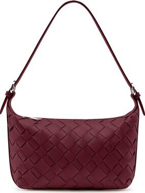 Stylish Woven Faux Leather Hobo Bag - Soft Shoulder Handbag for Work & Travel